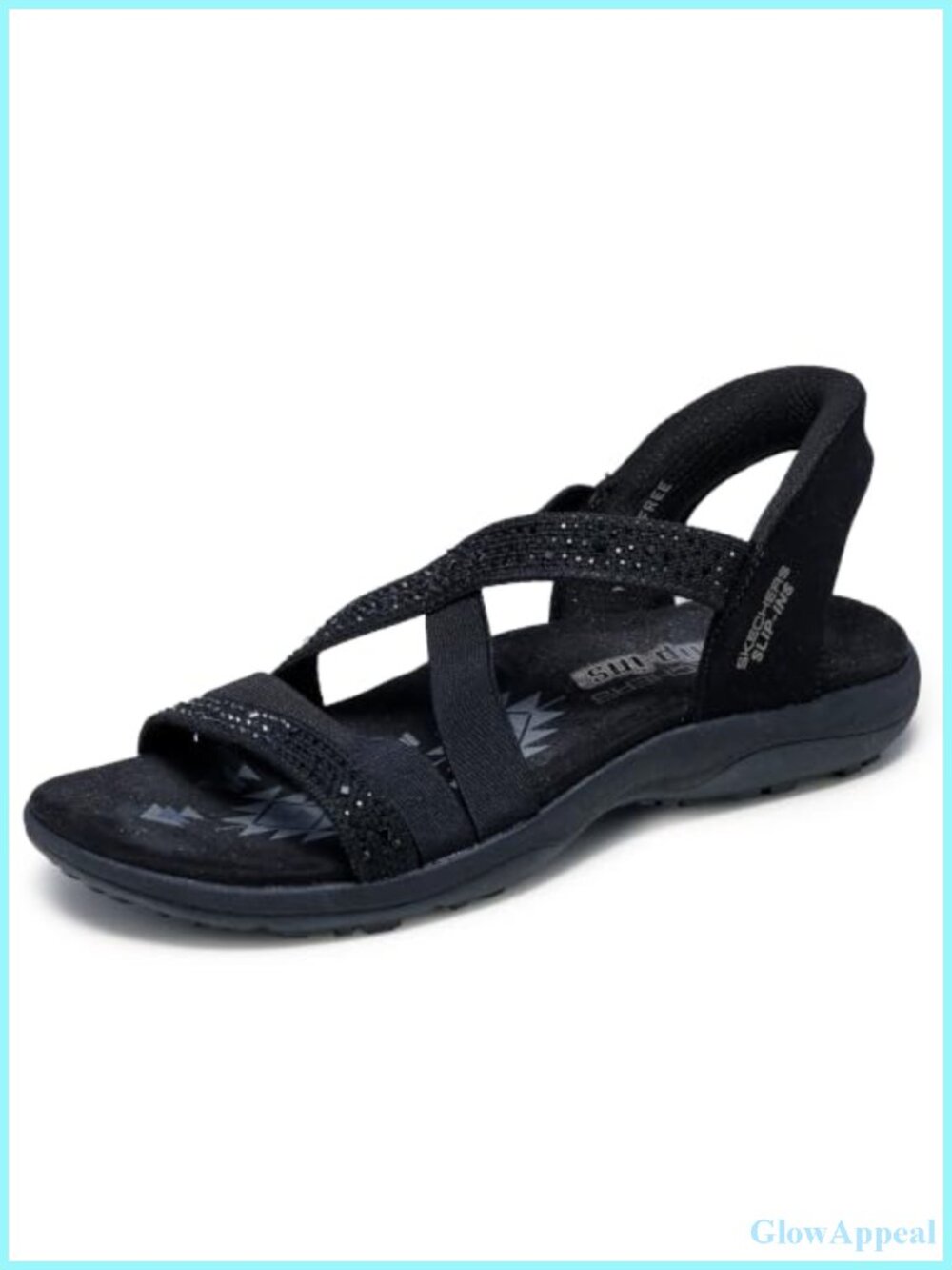 Skechers Reggae Slim Summer Sparkle Vegan Knit Sandals